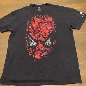 Spider Man Shirt Men XL Pixel Face Universal Studios Marvel Island of Adventure